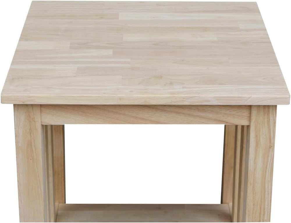 HomeStock Asian Tall End Table, Solid Parawood, 21" W x 21" D x 25&...