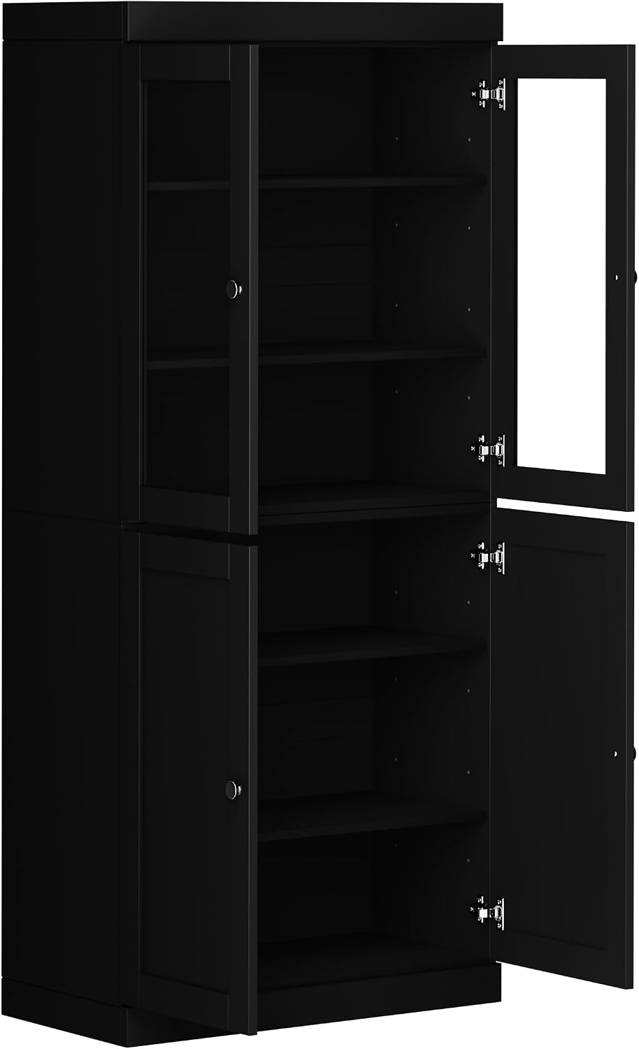 Palace Imports Solid Wood Tall Pantry Cabinet – 71.5" H x 32" W – B...