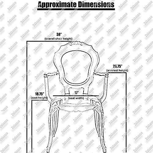 2xhome Stackable Ghost Dining Chair | Transparent Vanity Armchair | Louis Bel...