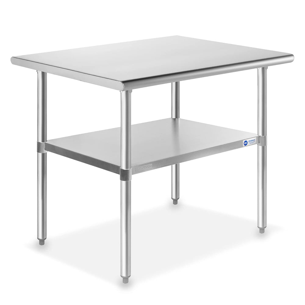GRIDMANN Stainless Steel Work Table 36 x 24 Inches, NSF Commercial Kitchen Pr...