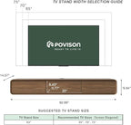 POVISON Fully-Assembled Minimalist Floating TV Stand, Modern Wall-Mounted Entertainment Center with 3 Flip-Down Cabinet Doors, Walnut, 63"