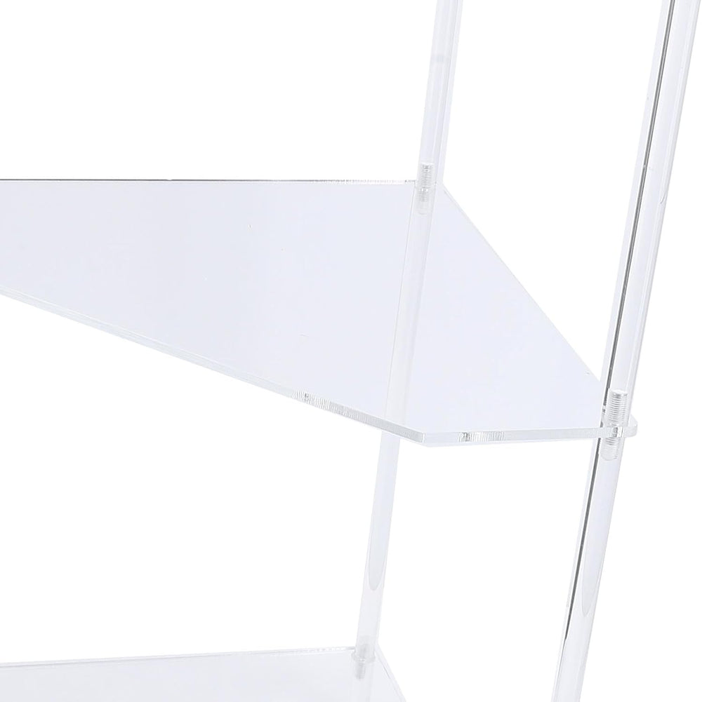 65cm / 25.6in Clear Acrylic Triangle End Table,3 Tier Acrylic Corner Side Tab...
