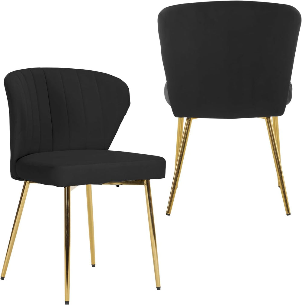 MOJAY Velvet Dining Chairs Set of 2, Modern Upholstered Dining Room Chairs wi...
