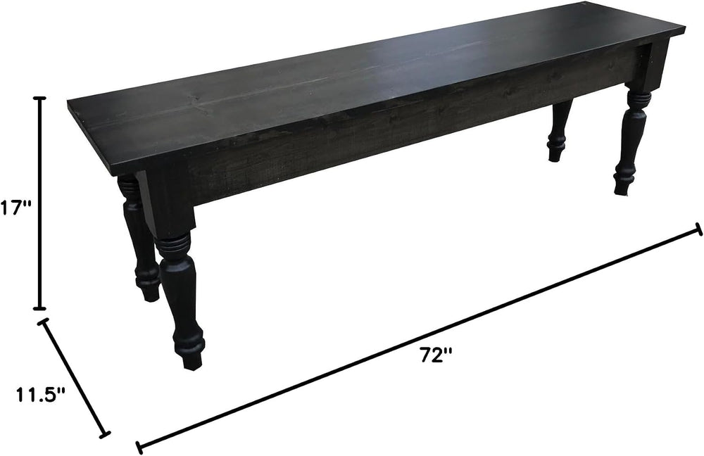 Franklin Farm Bench- Black (72)
