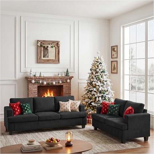 Apicizon Loveseat & 3 Seater Sofa Sets, 89" Couch Sofa Set for Livin...
