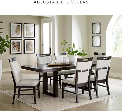 Signature Design by Ashley Upholstered Dining Chairs Set of 2, Gray/Brown