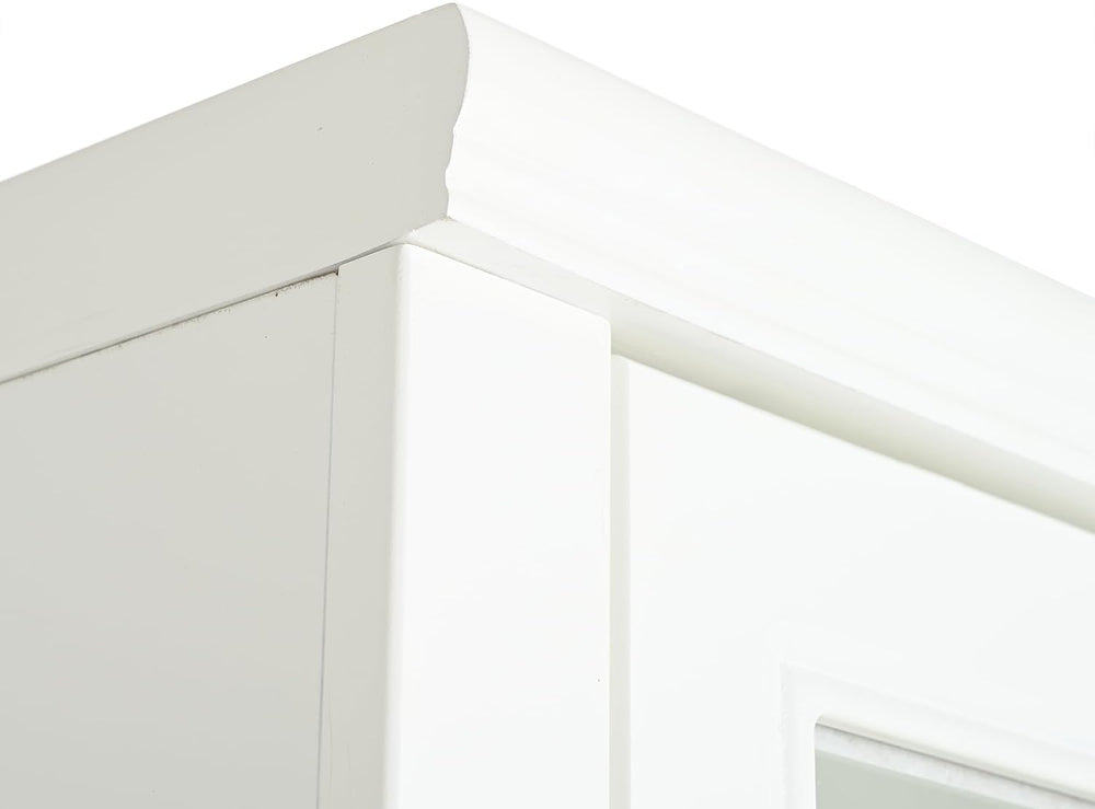 Havemies 75" Freestanding Pantry Cabinet with Glass Lattice Door, Large ...