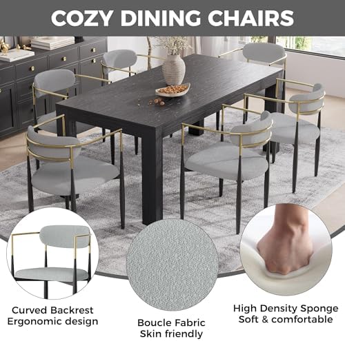 Baysitone Dining Chairs Set of 4 Mid-Century Modern Upholstered Boucle Dining...