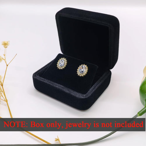 2 Pieces Velvet Earring Box,Stud Earring Case,Jewelry Gift Box | for Proposal,Engagement,Wedding,Anniversary and Birthday