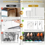 8 Tier Hanging Shoe Organizer for Closet, Over the Door Shoe Organizer with Deep 120D Extra Thick Pockets, Shoe Rack for Closet & Entryway, with 6 Side Pockets for Boots (Transparent)