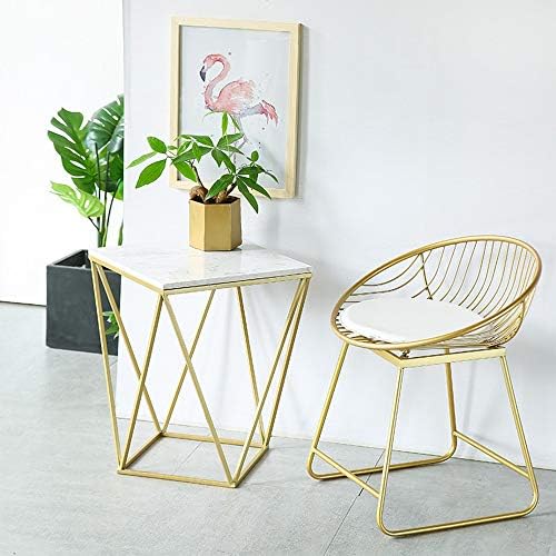 Telephone Table, Square Marble Side Table Nordic Modern Living Room Bedroom C...