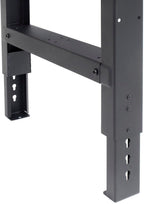 Global Industrial Adjustable Height Workbench C-Channel Leg, 72" W x 36" D, 1-1/2" Shop Top Square Edge, Black