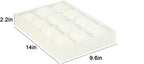 Coward Beige Velvet Watch Bangle Organizer Tray, Velvet 12 Grids Tray for Watches Bracelets Jade Bangle Holder Selling Show
