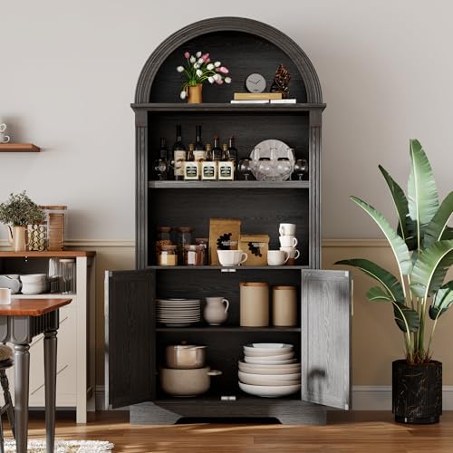 Vlsrka Kitchen Pantry Storage Cabinets with Adjustable Shelves, 71" Tall...