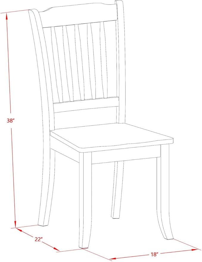 East West Furniture NODA3-LWH-W 3 Piece Kitchen Table Set for Small Spaces Contains a Rectangle Dining Room Table with Butterfly Leaf and 2 Dining Chairs, 32x54 Inch, Linen White