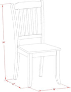 East West Furniture NODA3-LWH-W 3 Piece Kitchen Table Set for Small Spaces Contains a Rectangle Dining Room Table with Butterfly Leaf and 2 Dining Chairs, 32x54 Inch, Linen White