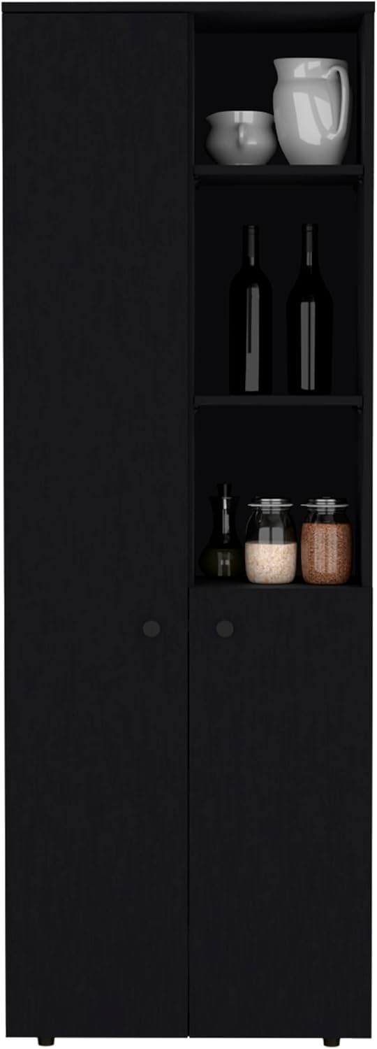 Riner 67" Slim Pantry Cabinet, 5-Tier Storage Shelves with Doors for Kit...