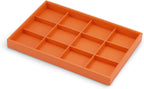 Oirlv Luxury Leather Jewelry Tray Orange Stackable Jewelry Drawer Organizer Trays Bracelets Bangles Watches Storage