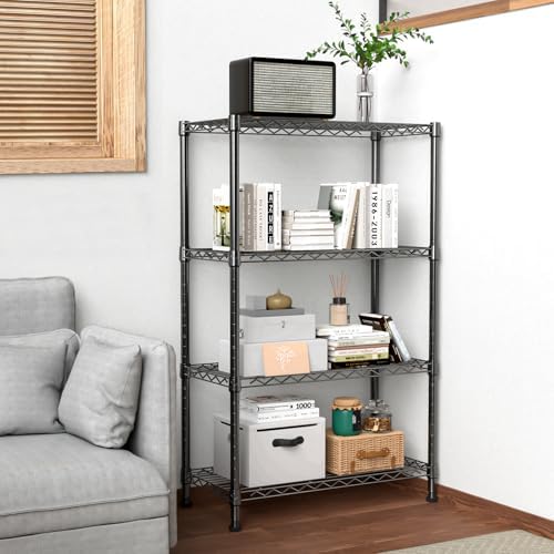 M MZG 1000 lbs Storage Shelving Steel Heavy Duty 4-Tier Utility Shelving Unit...