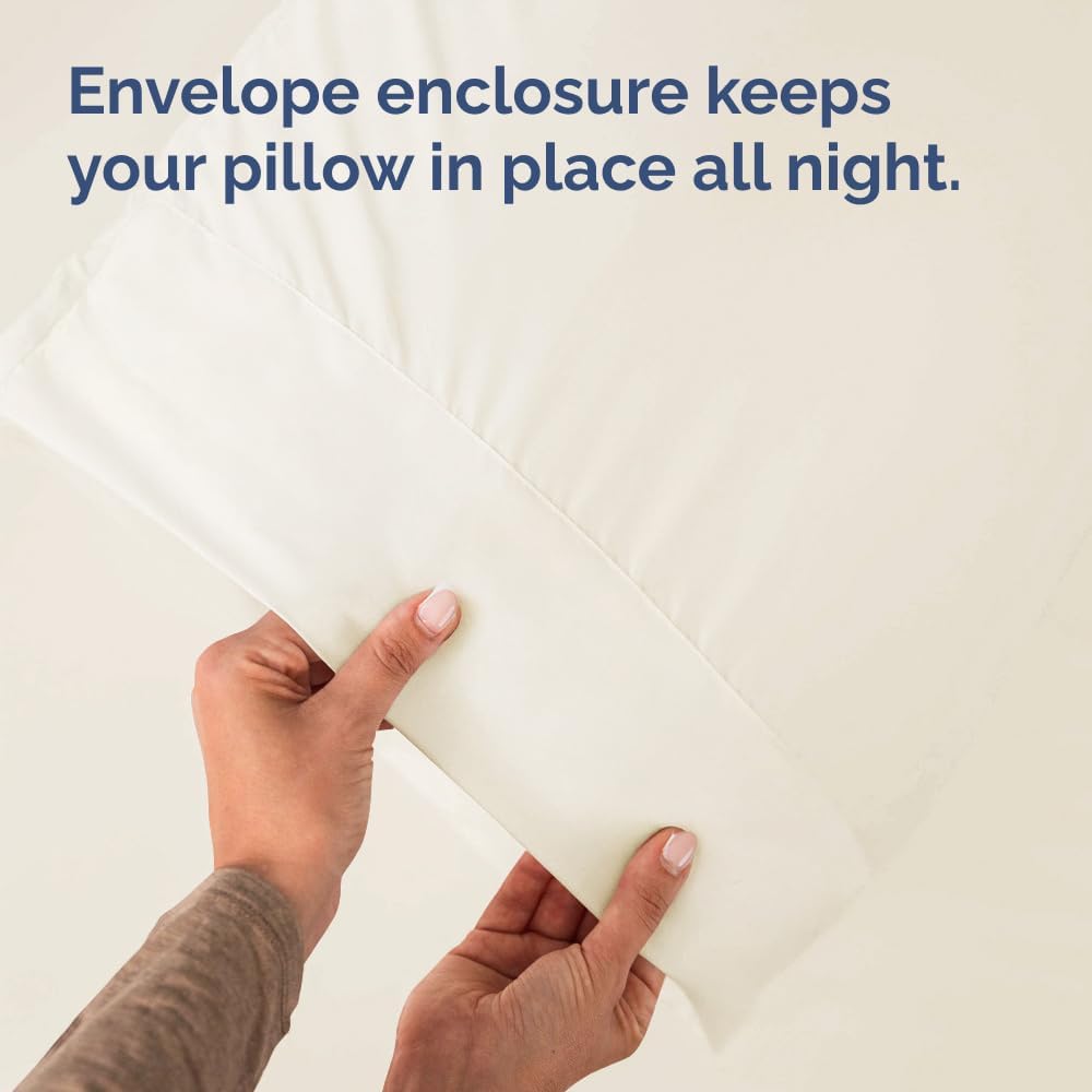 Queen Pillow Cases - 4 Pack - Super Soft Pillowcase Covers - Envelope Enclosure - Hotel Quality Pillow Protectors - Wrinkle Free, Shrink & Stain Resistant - Machine Washable - 20" x 30" (Off White)