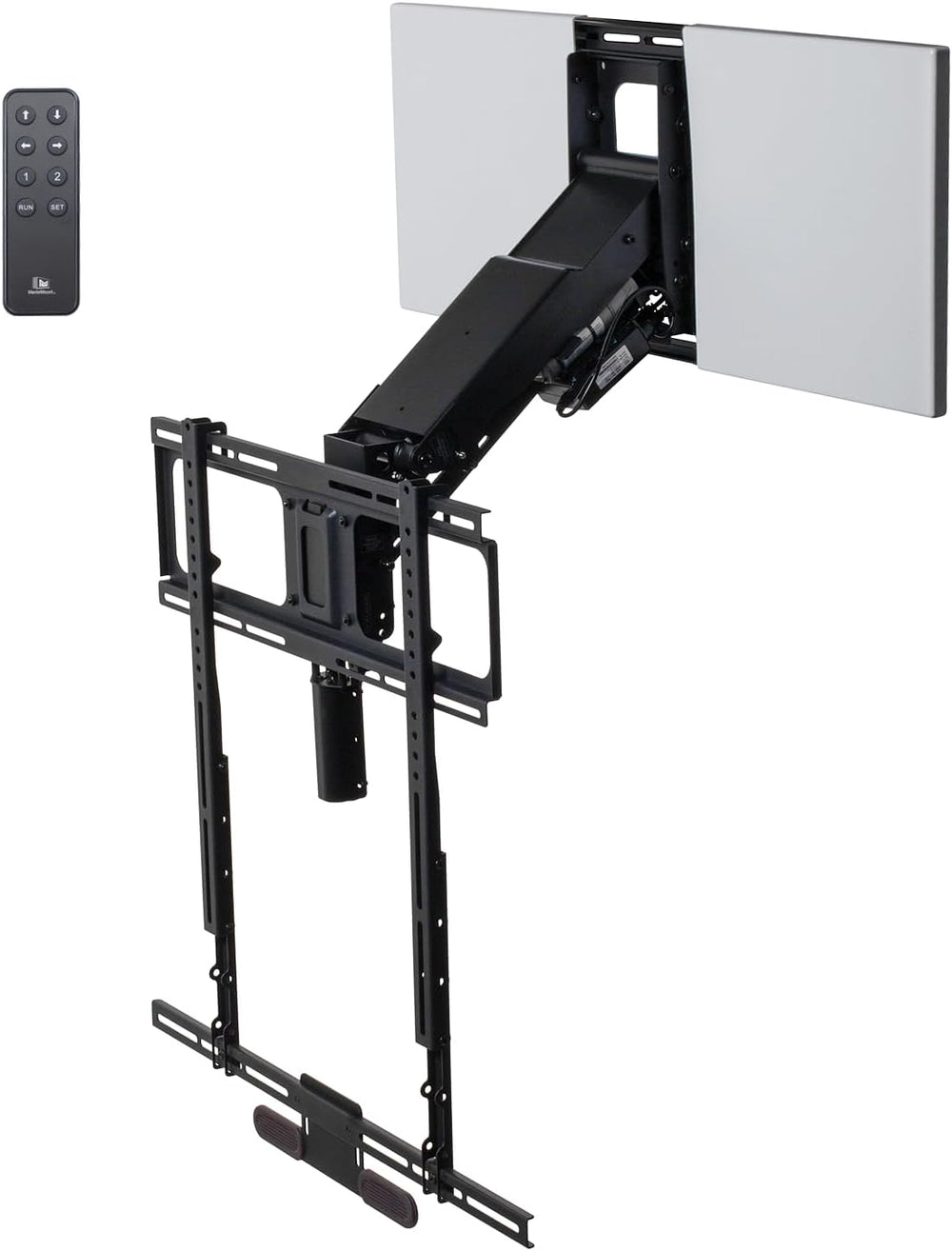 MantelMount MM815 Motorized Remote Control Pull Down TV Mount with Automated ...