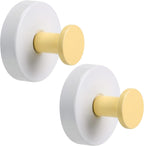 Suction Cup Hooks for Shower No-Drill Bathroom Hooks for Towels, Robes, Loofah Mountable on Bathroom Walls, Kitchen, Glass, Mirrors, Tile and Smooth,Non-Porous Surfaces (2, Lemon Yellow White)