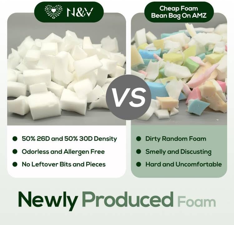 N&V Folding Matress Sofa Bean Bag Bed, Foam Filling Folding Matress Sofa,...