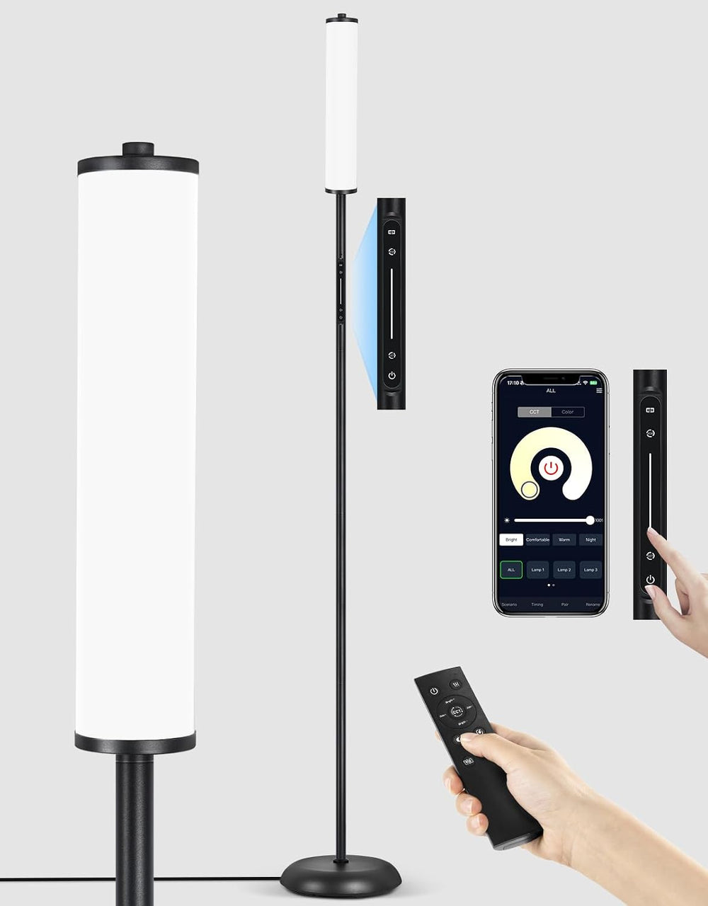 OUTON Bright Smart Floor Lamp with Remote, App & Touch Control, RGB Color...