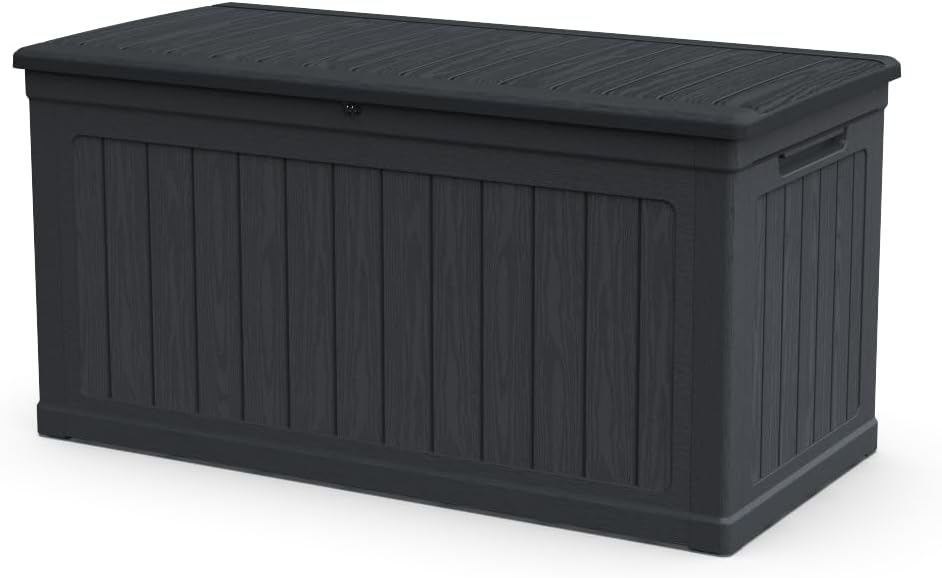 230 Gallon Large Outdoor Storage Deck Box XXL Patio Furniture Storage, 440 lb...