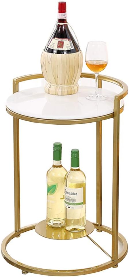 Telephone Table, Side Table Living Room Marble Small Round Table Telephone Ta...