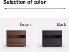 SOBOUR Rectangular Wood Night Stand for Bedroom Storage Bedside Table with 2 Drawers Minimalist Side Table for Living Room Dresser Nightstands Slim Nightstand