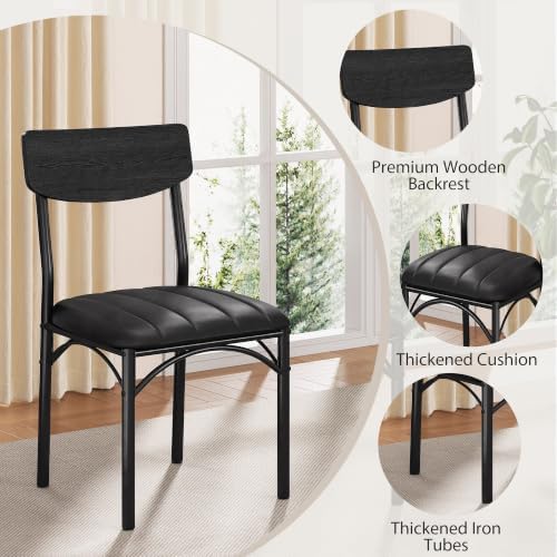 Dining Table Set for 4,Kitchen Table and Chairs for 4, Round Dining Room Tabl...