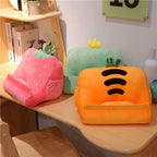 Dpofirs Pillow Tablet Stand, Soft Plush Tablet Holder with Storage Pockets for Kids, Compatible with pads Tablet Phone, Sturdy Fluffy Cushion for Home Travel School Birthday Christmas (rose)