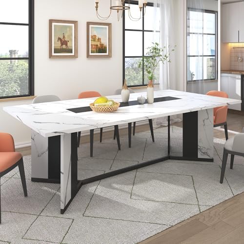Hlivelood 78Inch Large Dining Table for 6 8 People,Wooden Rectangular Kitchen...