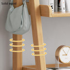 4-Tier Rustic Wood Ladder Shelf, Freestanding Bookcase & Storage Organizer for Living Room, Home Office, Bedroom, Balcony - Stylish and Functional Boohelf Rack