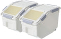 LISM 2 Pack Dog Food Storage Container with Scoop,Large Airtight Pet Dog Food Bin,Container for Dog Treats Rice,Dog Cat Dry Food Bin,Baking Supplies,Flour,Rice,Kitchen Pantry Cereal(10 LB)