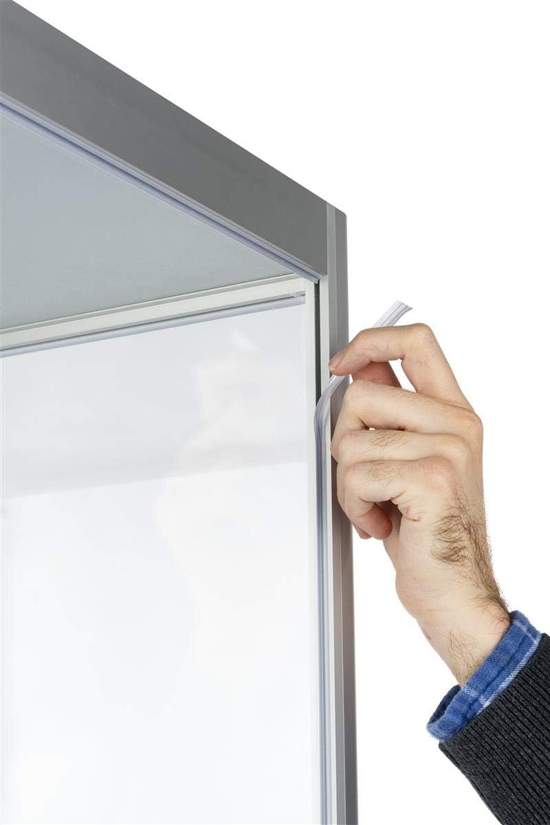Displays2go Locking Glass Display Case, Illuminated, Silver