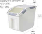 CITY BABY 2 Pack Airtight Flour Storage Container With Scoop,Dry Food, Sugar, Baking Supplies,Rice Container Set -BPA Free- Pet Food Storage Container,Dog Cat Birds Food Bin(30LB)