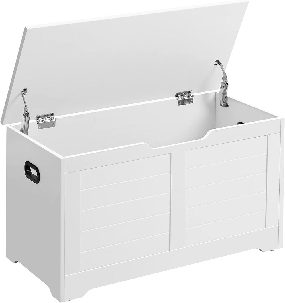 VASAGLE Storage Chest, 31.5 Inches Width Bench with 2 Safety Hinges | Farmhou...