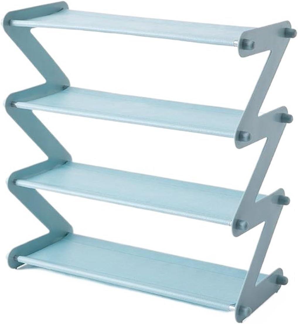 Folding Shoe Rack Doorstep Storage for Shoes Ins Home Use Student Dormitory Simple Multi-Layer Space Saving(Light Pink)