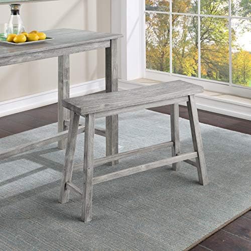 Boraam Sonoma Counter Height Backless Bench - Storm Gray Wire-Brush