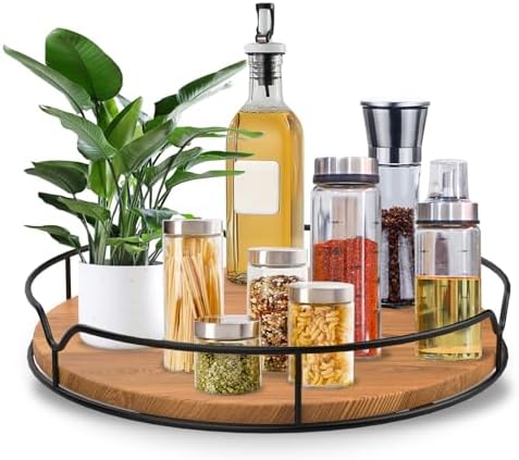 Lazy Susan Turntable Organizer for Cabinet Pantry Kitchen Countertop Computer Cupboard, 14 inch