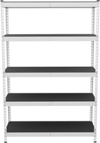 SafeRacks Modular Garage Shelving - 5 Tier Storage Shelves, Tall Metal Rack Shelves for Storage, Heavy Duty Steel Shelf Organizer for Garage, Or Kitchen Pantry (White, 18 x 48 x 72)