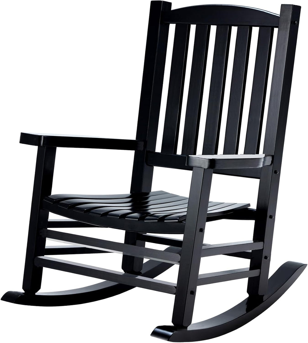 Hupmad Wooden Rocking Chair Outdoor Oversized Porch Rocker Chair,Patio Wooden...
