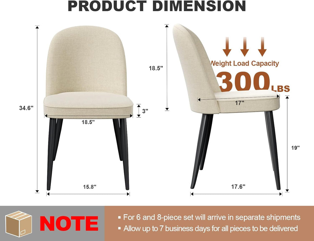 Upholstered Dining Chairs Set of 4, Chenille Fabric Modern Dining Room Chairs...