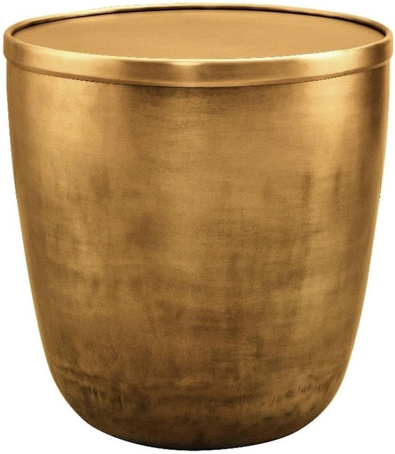 Modway Viora Metal Storage Side End Table in Burnished Brass - Modern Small A...