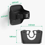 reliahom 5 Pack Broom Holder Wall Mount Mop Grippers No Drilling Self Adhesive Anti-Slip Mop Handle Hanger Dustpan and Broom Organizer Garage Storage Racks-Black