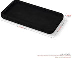 Microfiber Jewelry Display Flat Tray for Rings Earrings Necklace Bracelet, Jewelry Photograph Display Catchall Organizer Tray Dish(S,Black)