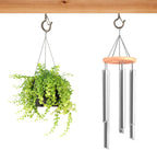 12 PCS Q-Hanger Hooks, Screw Hooks for Outdoor String Lights, Safety Buckle Design Cup Eye Hook for Hanging Christmas Lights, Plants, Wind Chimes, Mounted on Wall Ceiling, Windproof, Copper