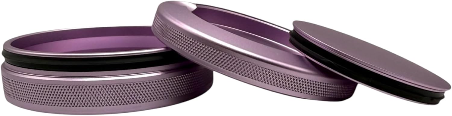 3.0 | Metal Container for Zyn, Premium Aluminum Can & Rugged Pouch Holder | Extra Capacity, Knurled Grip & Used Pouch Storage | EDC (Lavender)